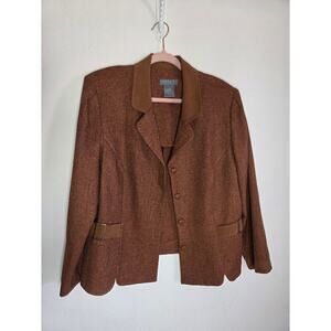 Fall color tweed look blazer jacket by Koret Dress